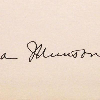 Ona Munson signature slip