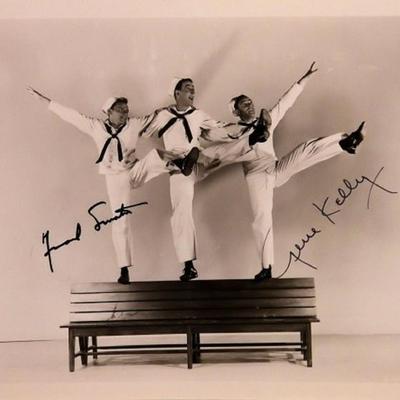 Gene Kelly and Frank Sinatra signed movie still photo 
