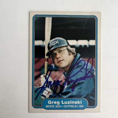 Chicago White Sox Greg Luzinski signed trading card