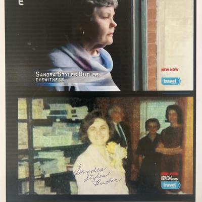 JFK Assassination Sandra Styles Butler signed photo