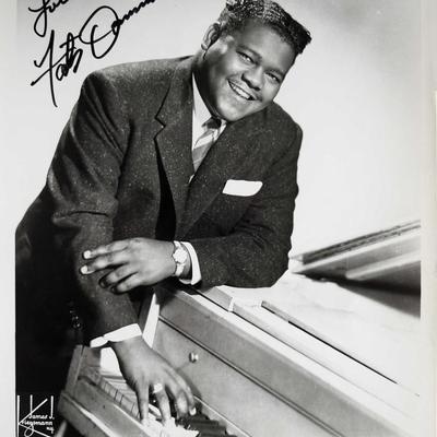 Fats Domino signed promo photo 