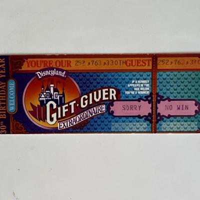 Disneyland admissions ticket- 1985