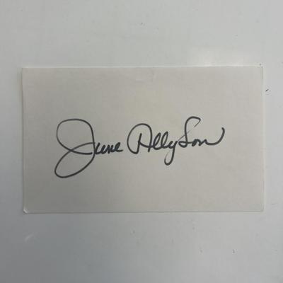 Actress June Allyson original signature
