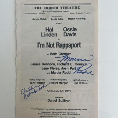 I'm Not Rappaport cast signed print 