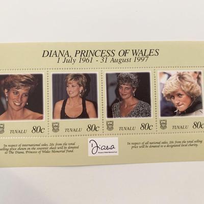 Tuvalu Diana Princess of Wales commemorative stamp set