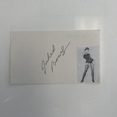 Dancer Juliet Prowse original signature