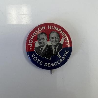 Johnson-Humphrey presidential campaign pin 