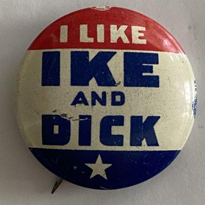 I Like Ike and Dick campaign pin 