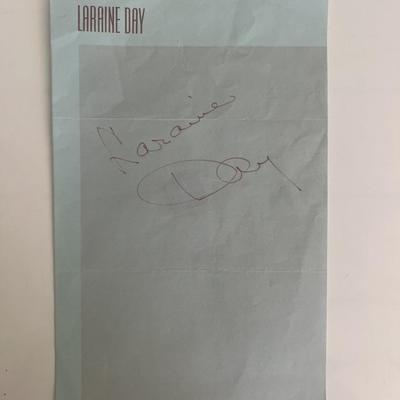 Actress Laraine Day original signature
