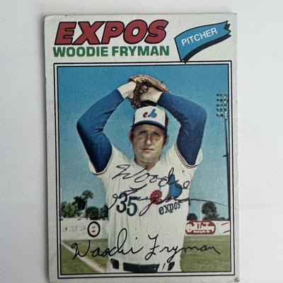 Montreal Expos Woody Fryman signed trading card
