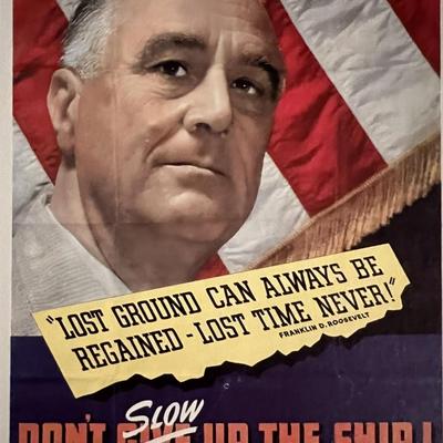 FDR war advertisement. 4x6 inches