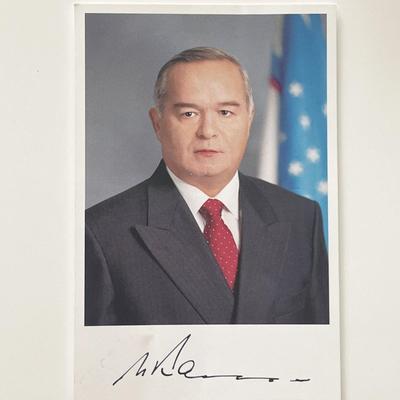 Ambassador Republic of Uzbekistan Islam Karimov signed photo 