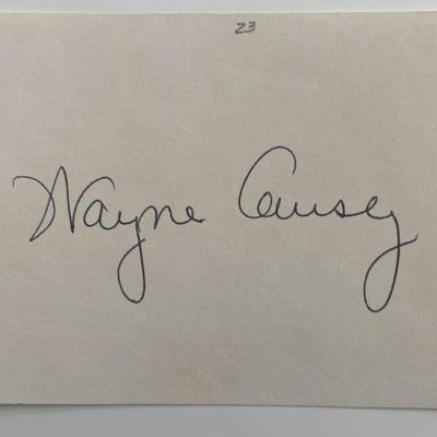 Baseball player Wayne Causey original signature 