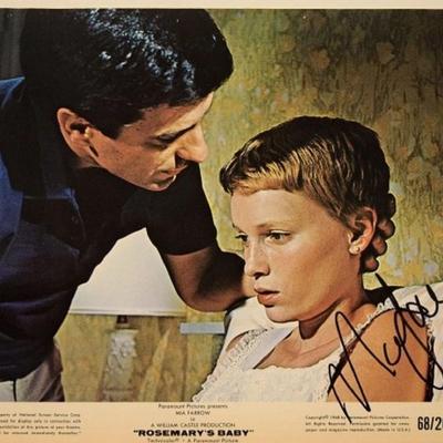 Mia Farrow signed promo photo 
