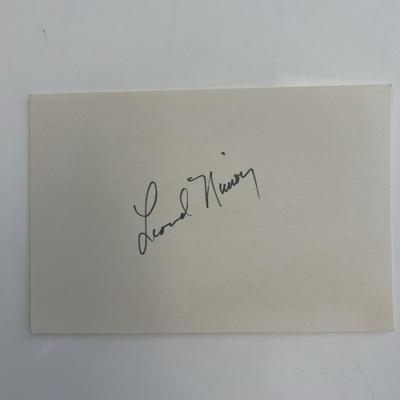 Star Trek Leonard Nimoy original signature