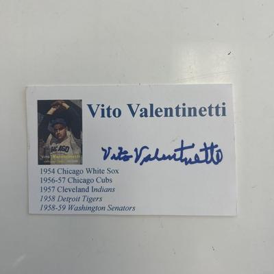 MLB Vito Valentinetti original signature