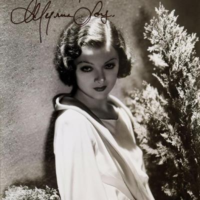 Myrna Loy signed photo