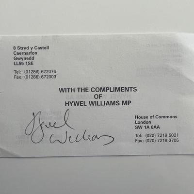 Member of Parliament of the United Kingdom Hywel Williams  original signature