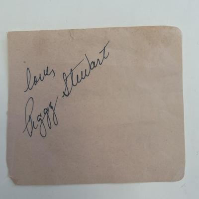 Actress Peggy Stewart original signature