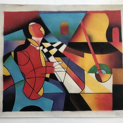 Pianist Abstract original painting on canvas