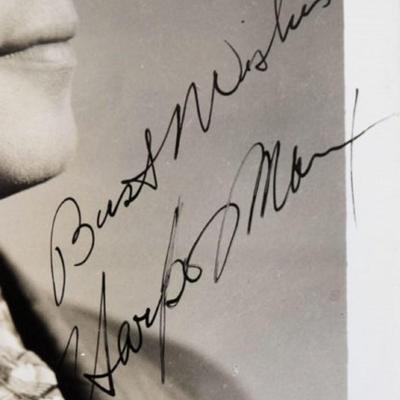Harpo Marx signed photo