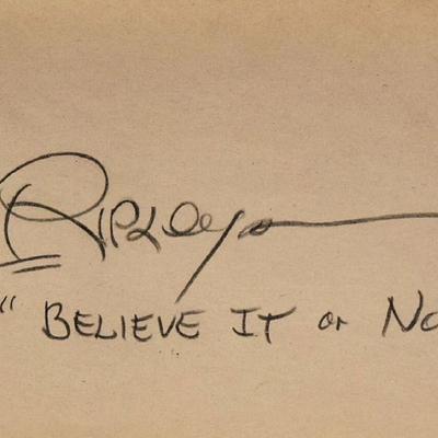 Robert Ripley signature slip