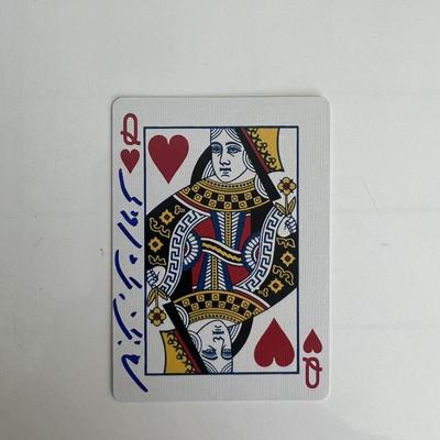 Mitzi Talbet signed playing card 