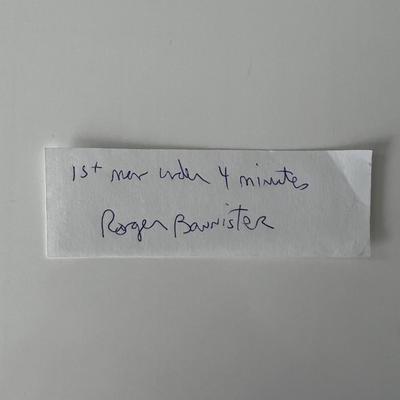 Roger Bannister original signature 