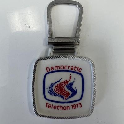Democratic Telethon 1973 keychain