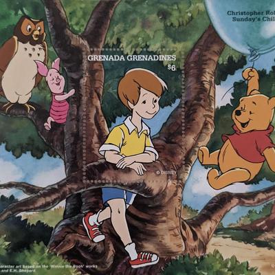 Christopher Robin Sunday's Child Winnie The Pooh Stamp