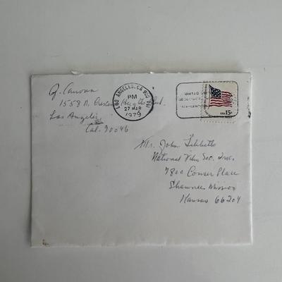 Comedian Judy Canova handwritten envelope