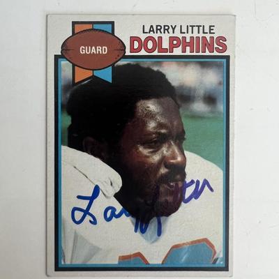 Miami Dolphins Larry Little signed trading card