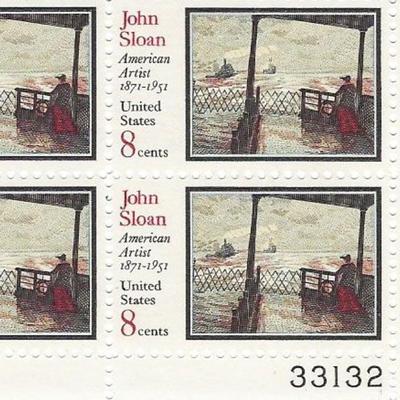 John Sloan Plate Block