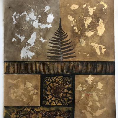 Textured Fern original painting on canvas original painting on canvas