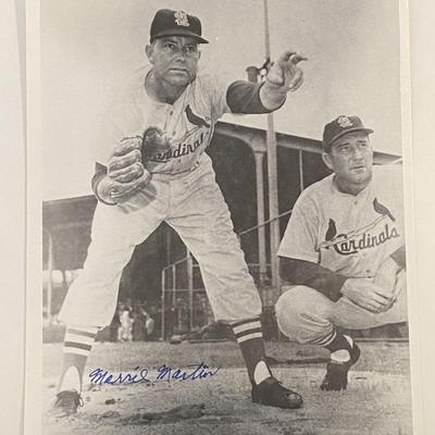 Cardinals Morrie Martin signed photo