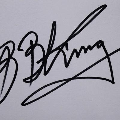 B.B. King signed slip