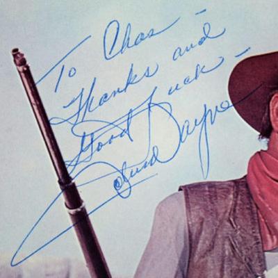 John Wayne signed movie photo 