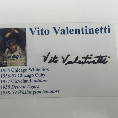 Vito Valentinetti signed business card