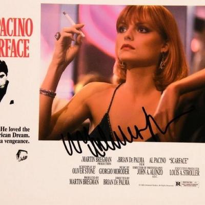 Michelle Pfeiffer signed Scarface promo