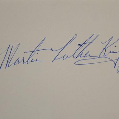 Martin Luther King Jr. signature slip