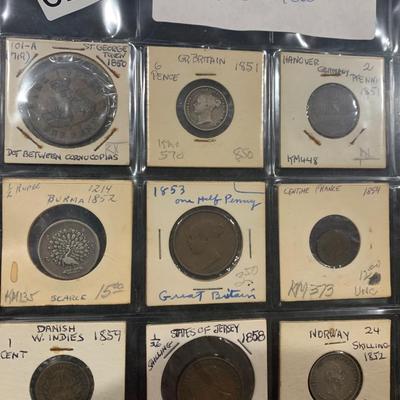 Foreign Estate Coins Lot (1850-1860)