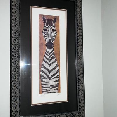“Dusty” Zebra Print Signed - C Davis