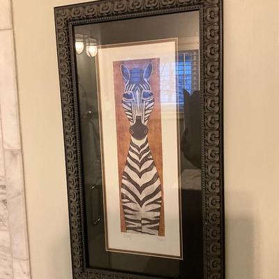 “Dusty” Zebra Print Signed - C Davis