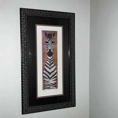 “Dusty” Zebra Print Signed - C Davis