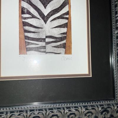 “Dusty” Zebra Print Signed - C Davis