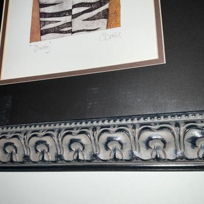 “Dusty” Zebra Print Signed - C Davis