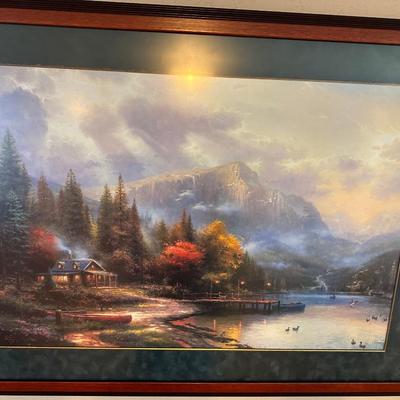 THOMAS KINKADE "THE END OF A PERFECT DAY III" W/COA