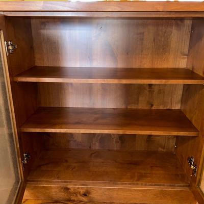 VERY NICE 4 DOOR GLASS DISPLAY CABINET