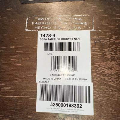 2 DRAWER SOFA/FOYER TABLE