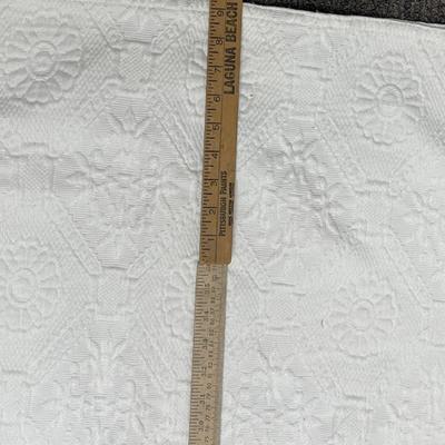 White Paisley Cotton Quilt 82" x 64"